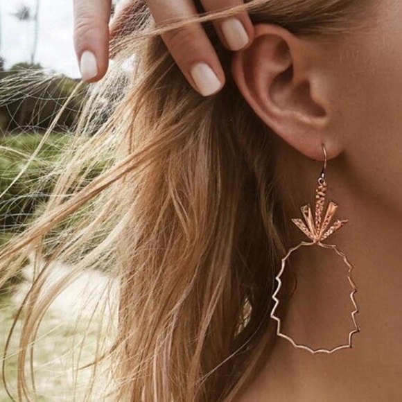 {Last Pair} Pineapple Earrings - Picture 2 of 5